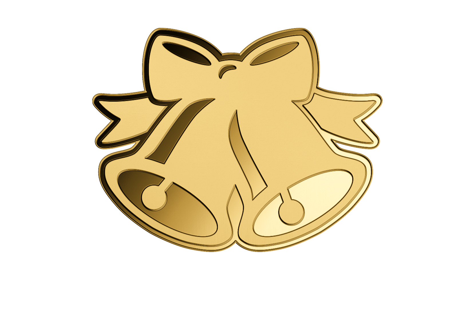 Goldmünze Motiv "Weihnachtsglocken" 999/1000 Gold Geschenk