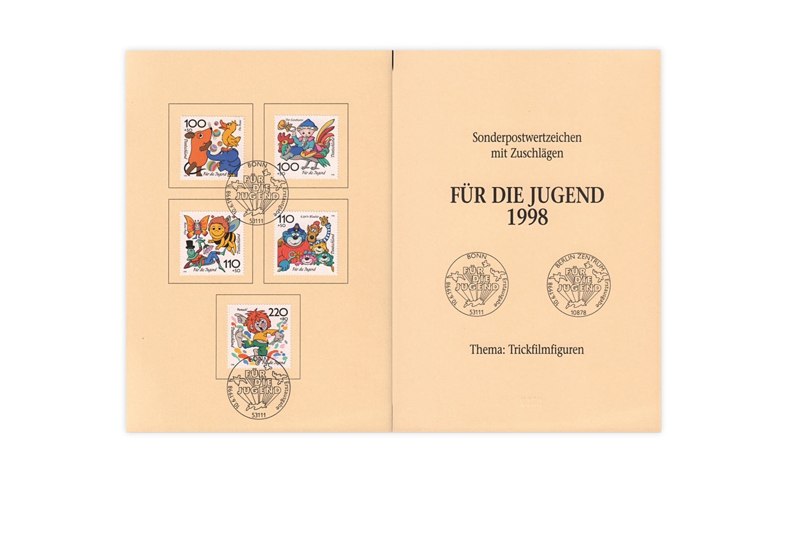 BRD Mi.Nr. 1990-1994 gest. auf Ministerkarte