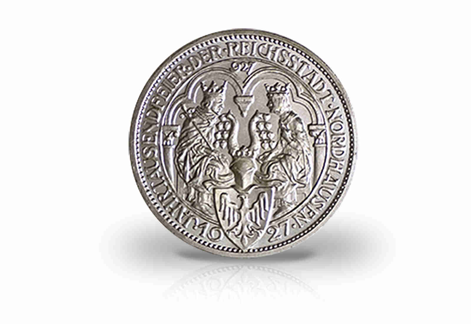 3 Reichsmark 1927 Weimarer Republik Nordhausen Jaeger-Nr. 327