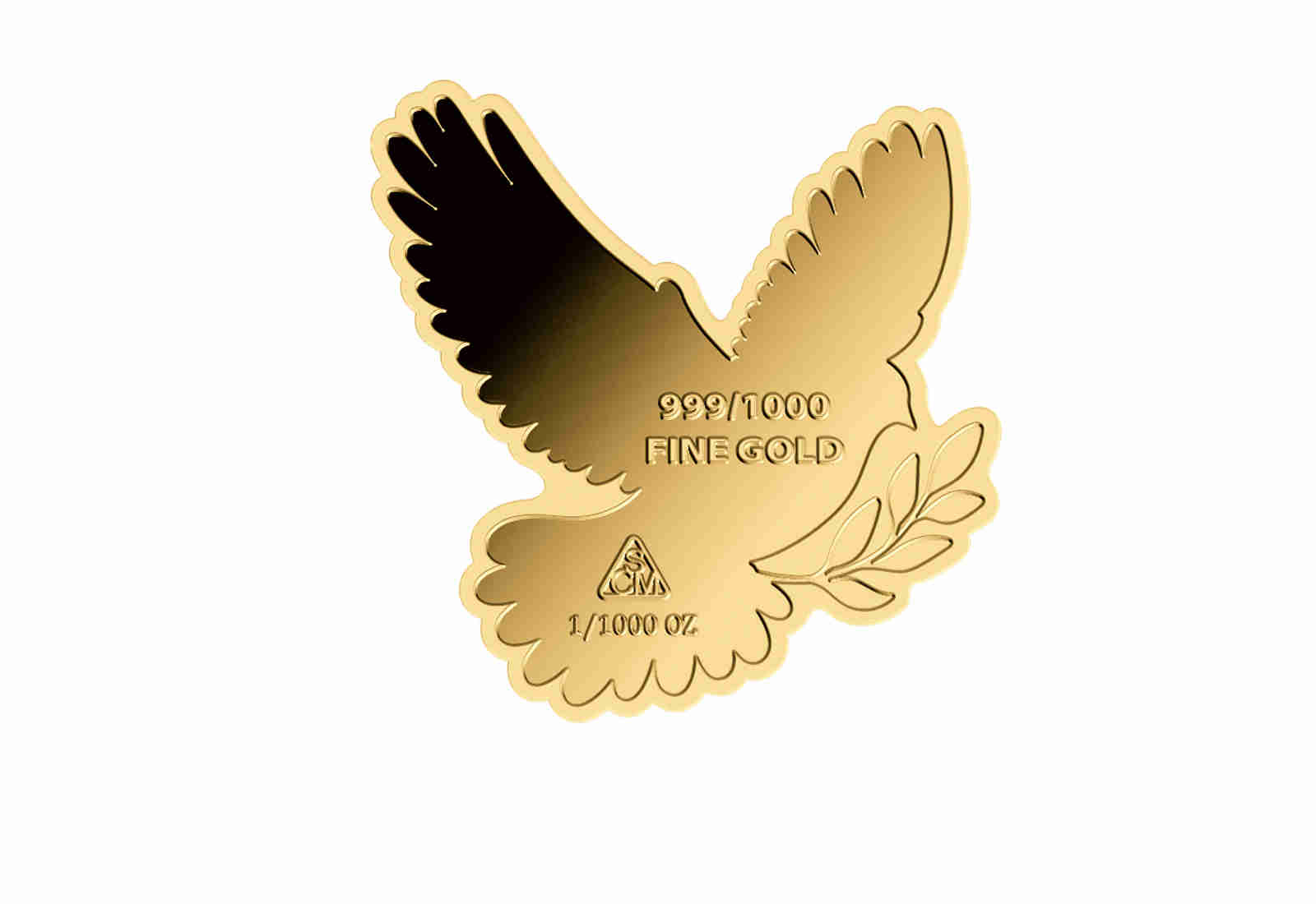Goldausgabe Motiv Friedenstaube 999/1000 Gold