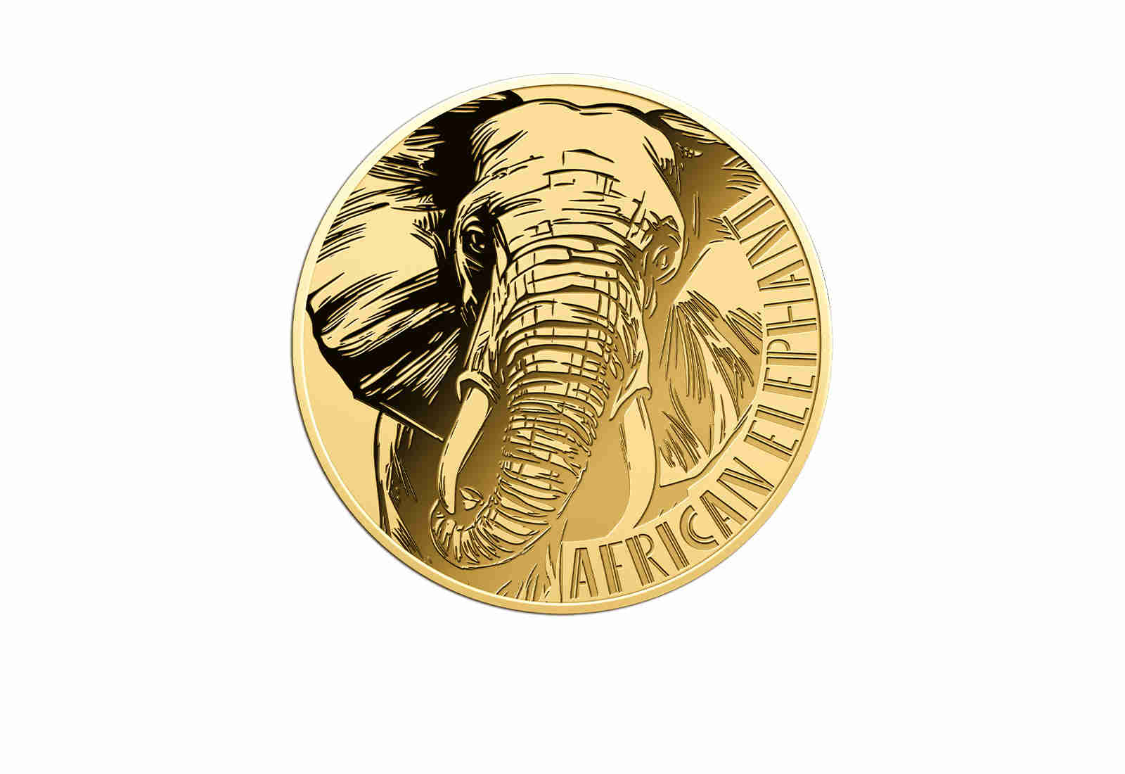 Goldcard Motiv African Elephant mit 999/1000 Goldausgabe