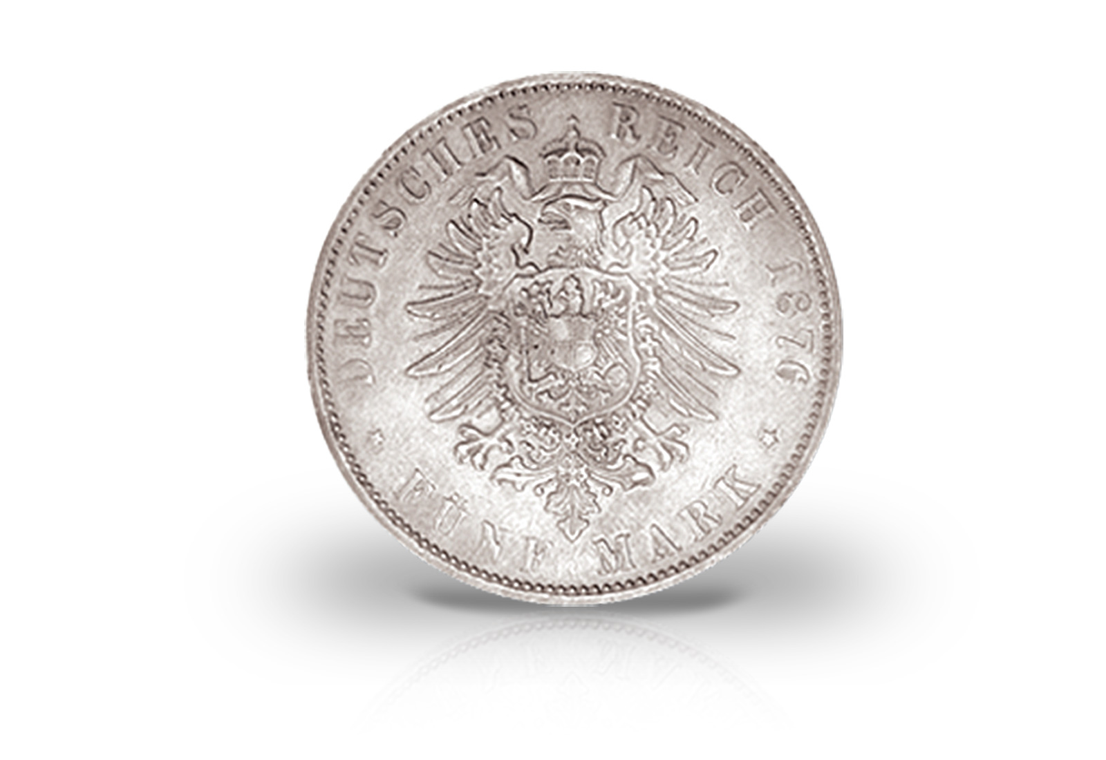 5 Mark 1875-1876 Deutsches Kaiserreich Hessen Ludwig III. Jaeger-Nr. 67