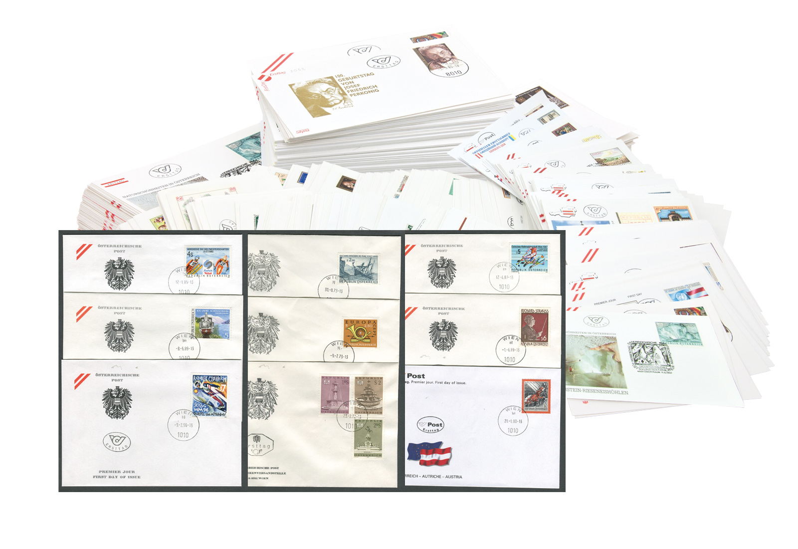 50 verschiedene FDCs bis 1970 Ersttagsbriefe Österreich