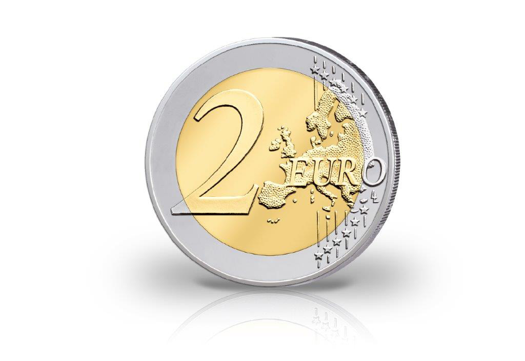 2 Euro 2022 San Marino 200. Todesjahr Antonio Canova st mit Farbmotiv