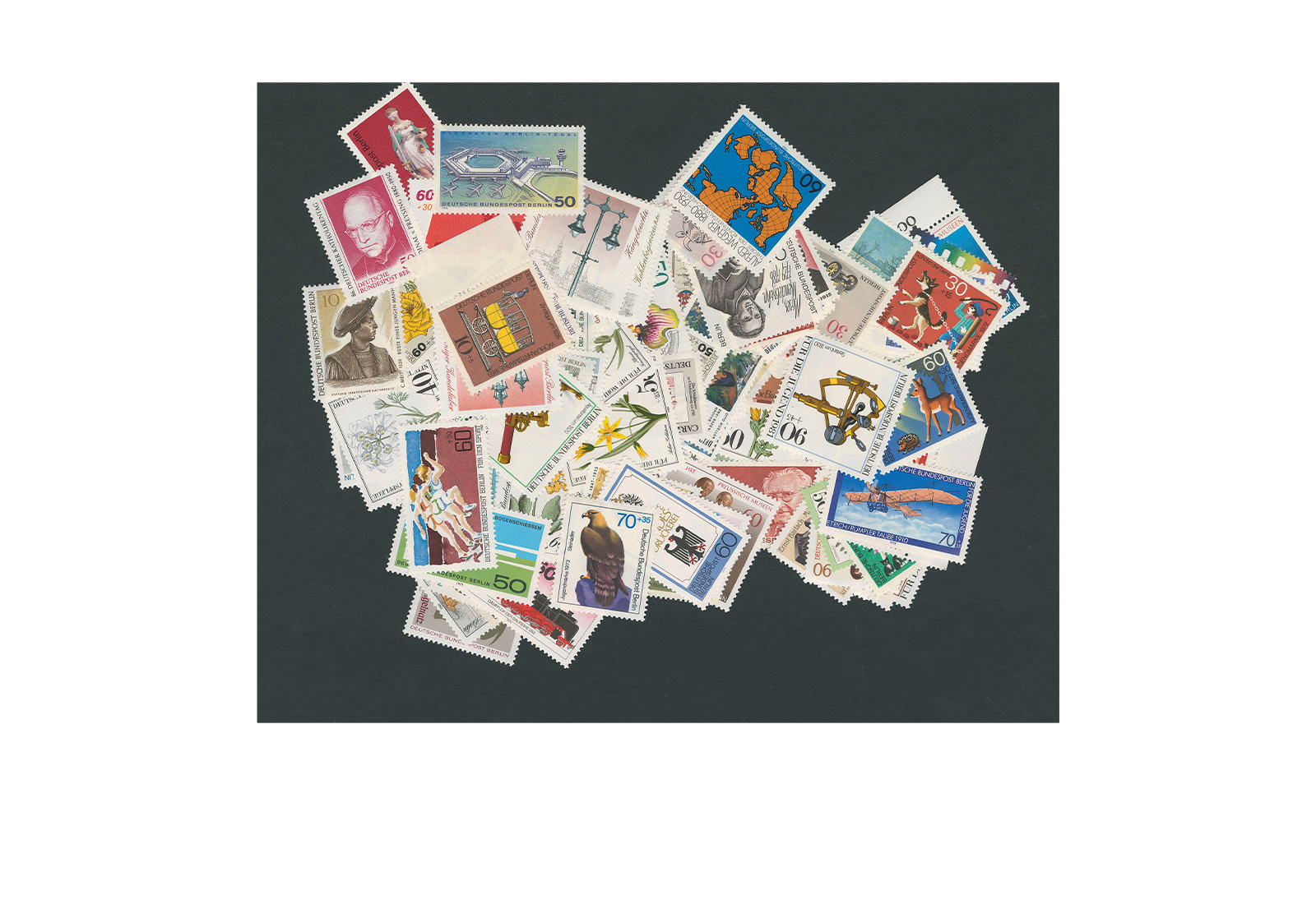 Briefmarken 100 Marken Berlin ** und gestempelt