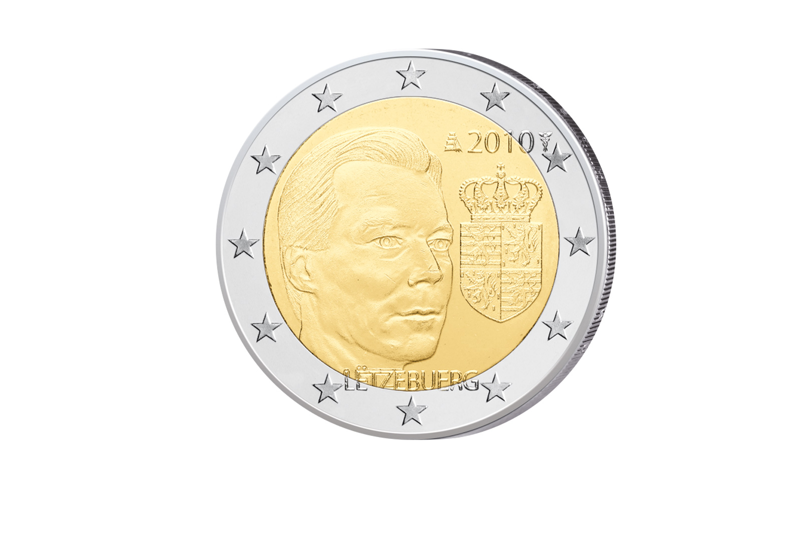 2 Euro 2010 Luxemburg Wappen des Großherzogs Henri
