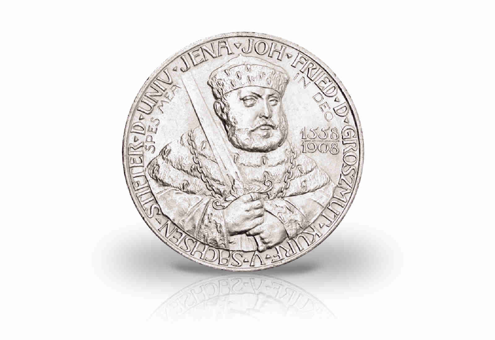 5 Mark 1908 Deutsches Kaiserreich 350 Jahrfeier Universität Jena Jaeger-Nr. 161