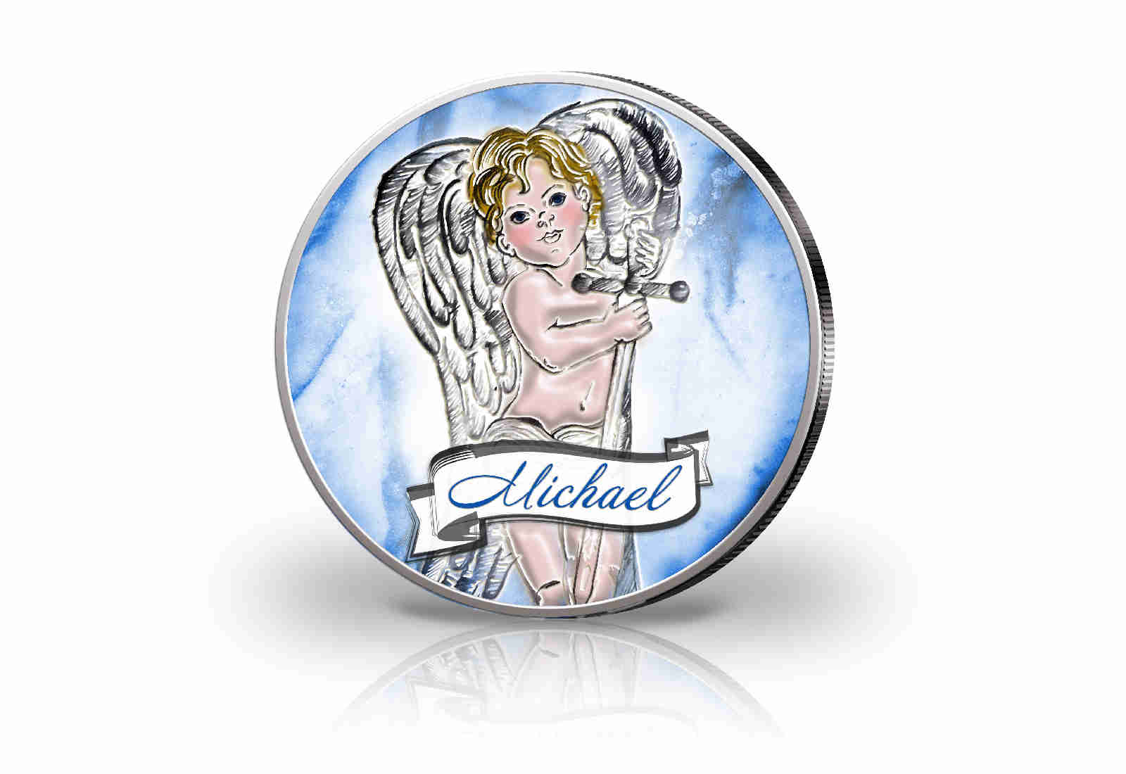 Schutzengel Serie Michael mit Farbmotiv