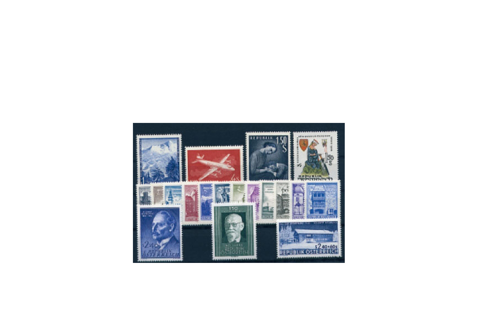 Briefmarken Österreich Jahrgang 1958 Michel-Nr. 1031-1039 gestempelt
