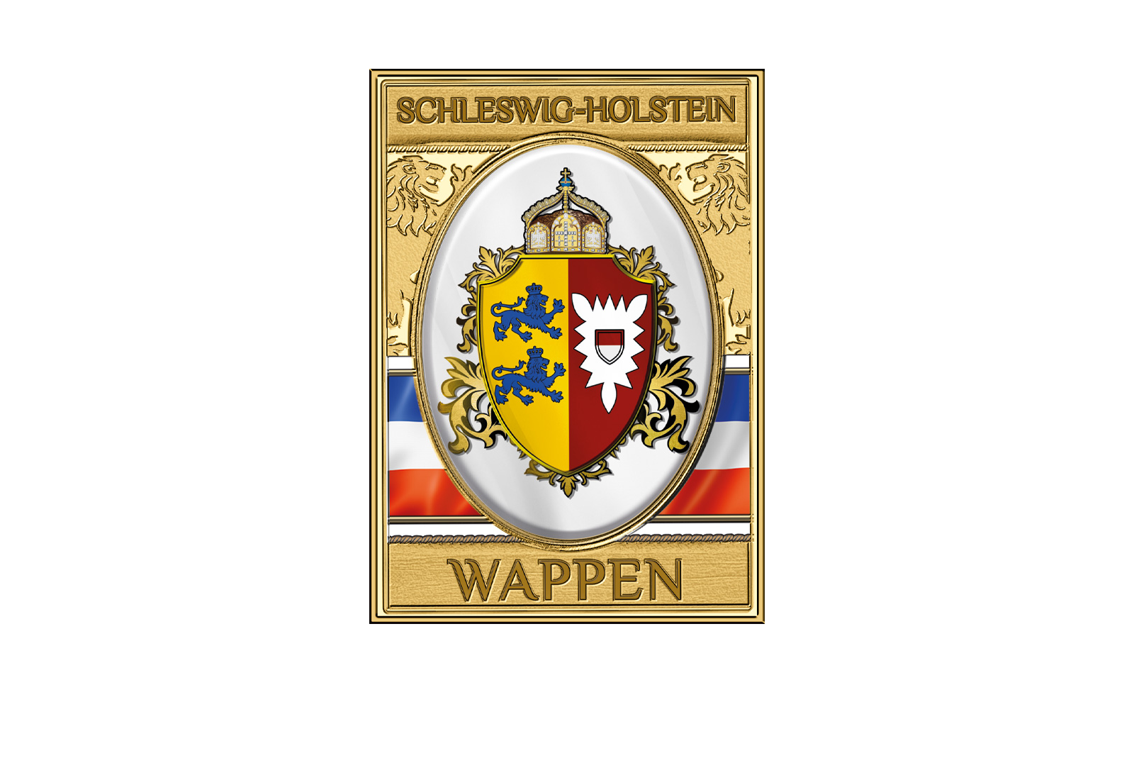 Goldmünze 999/1000 Gold Wappen Schleswig-Holstein
