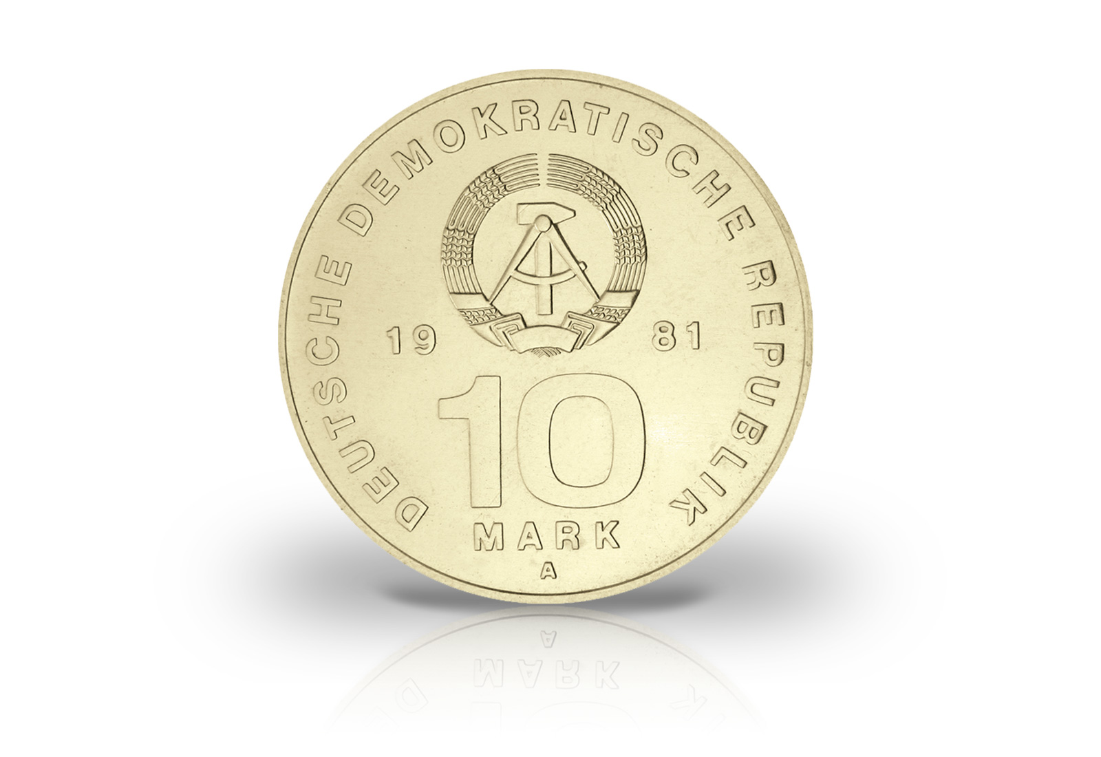 10 Mark Gedenkmünze 1981 DDR 25 Jahre Nationale Volksarmee Jaeger-Nr. 1578