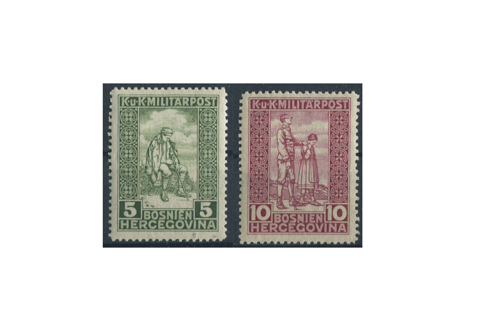 Bosnien-Herzegowina Freimarken 1916 Mi.Nr. 97-98 gest.