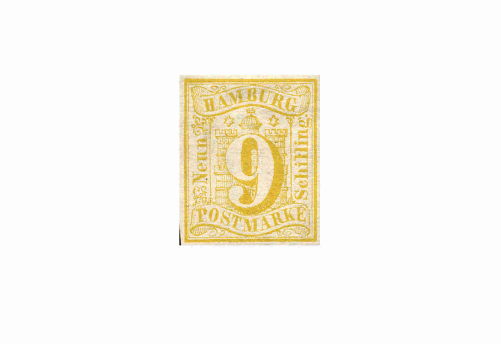 Briefmarke Altdeutschland Hamburg Freimarke Michel-Nr. 7 gestempelt geprüft