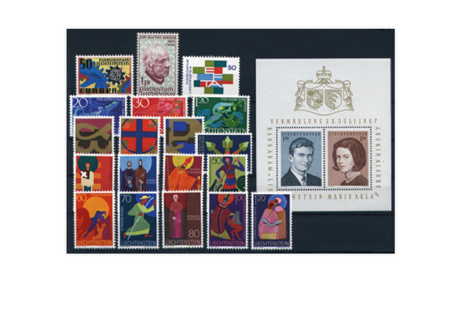 Liechtenstein Jahrgang 1967 postfrisch