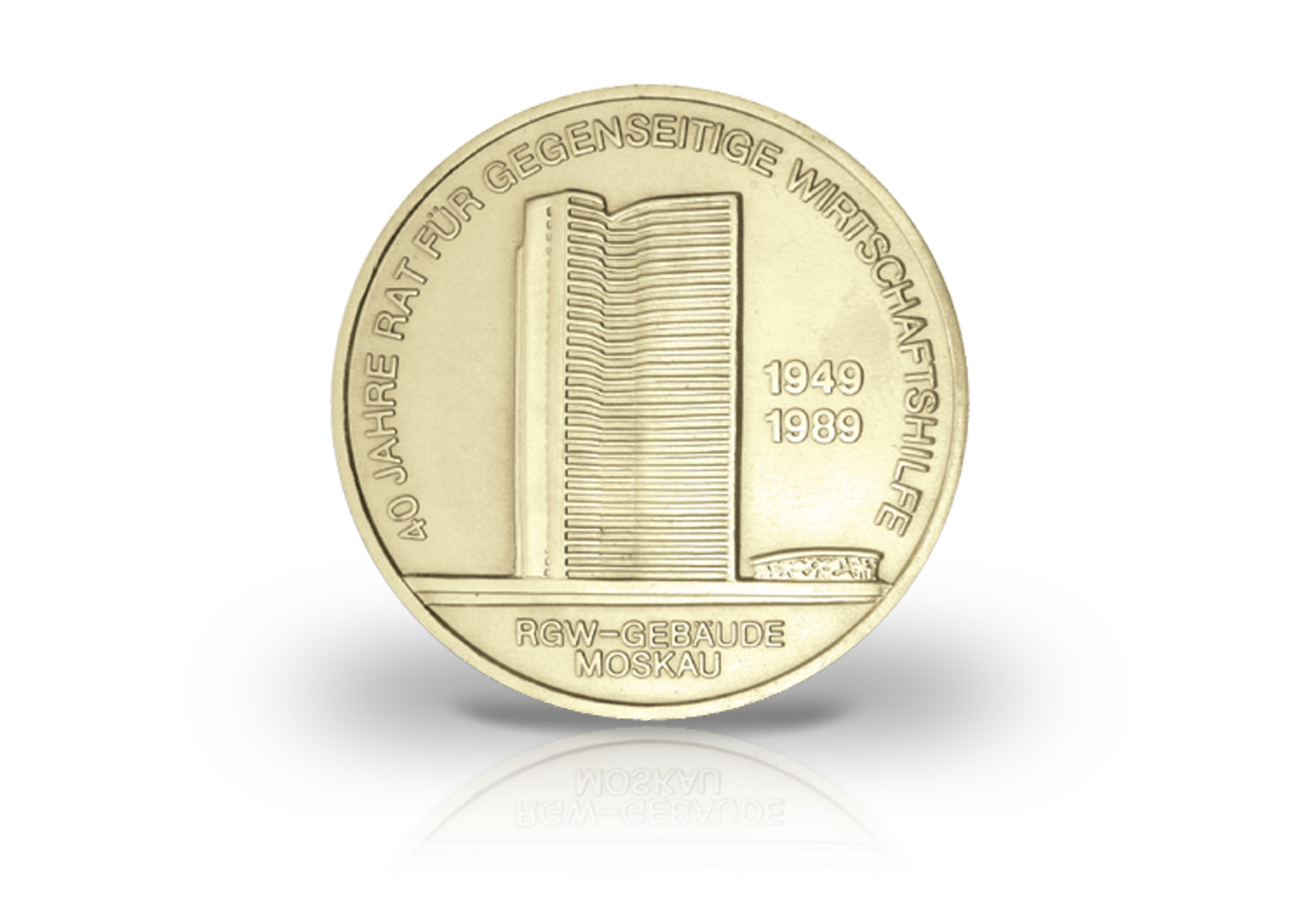 10 Mark Gedenkmünze 1989 DDR Rat für gegenseitige Wirtschaftshilfe Jaeger-Nr. 1625
