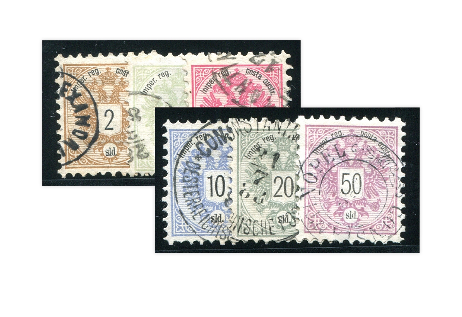 Levante Wappen 1883 Mi.Nr.8-13 gest.