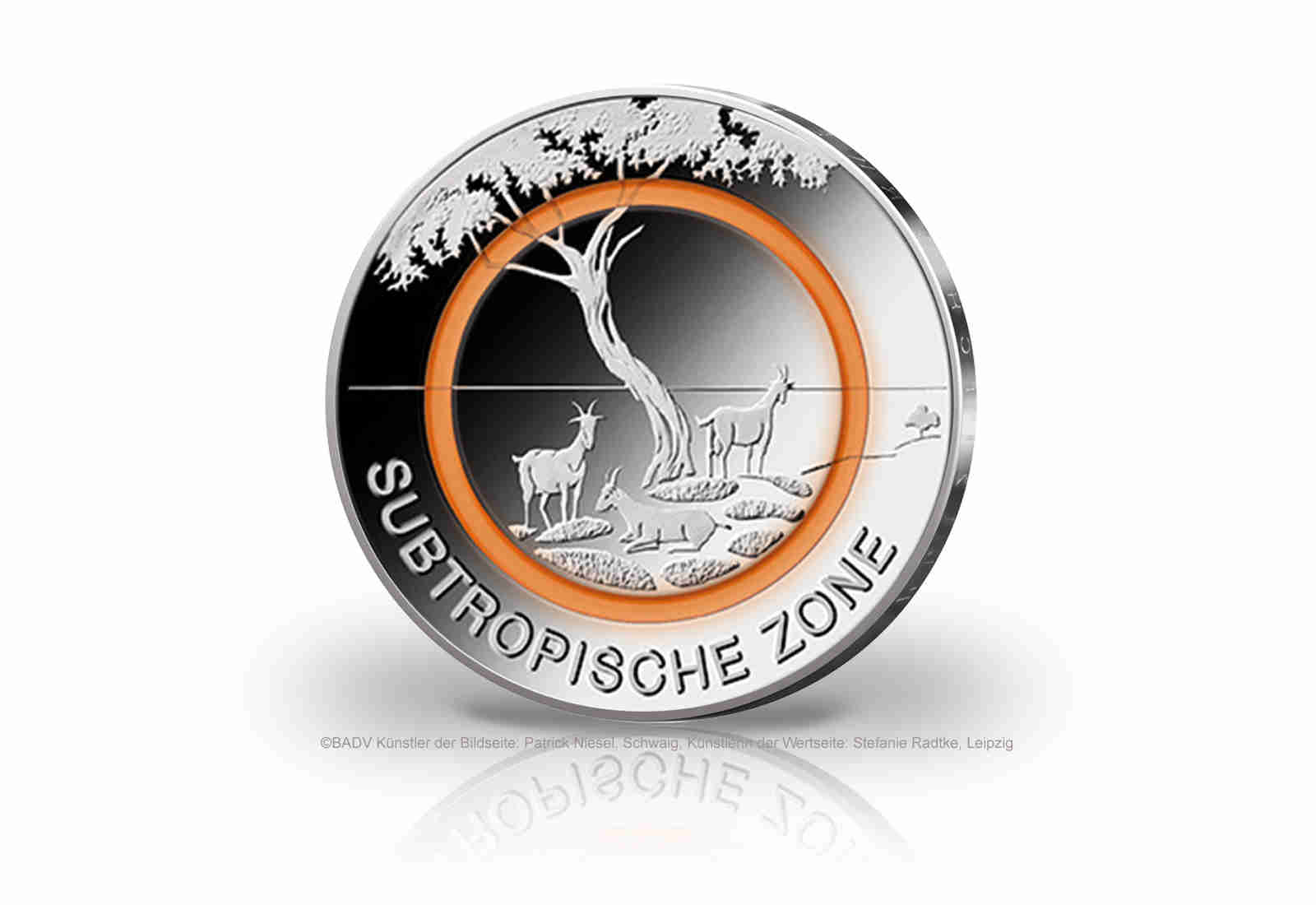 5 Euro 2018 Deutschland Subtropische Zone mit Polymerring st Prägestätte A