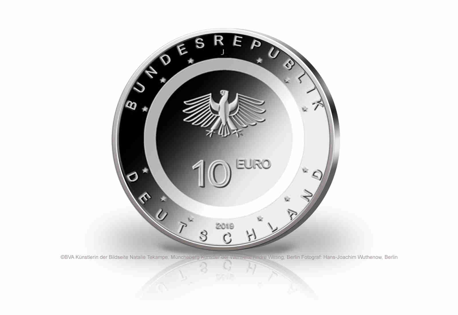 10 Euro 2019 Deutschland In der Luft mit Polymerring st Prägestätte F