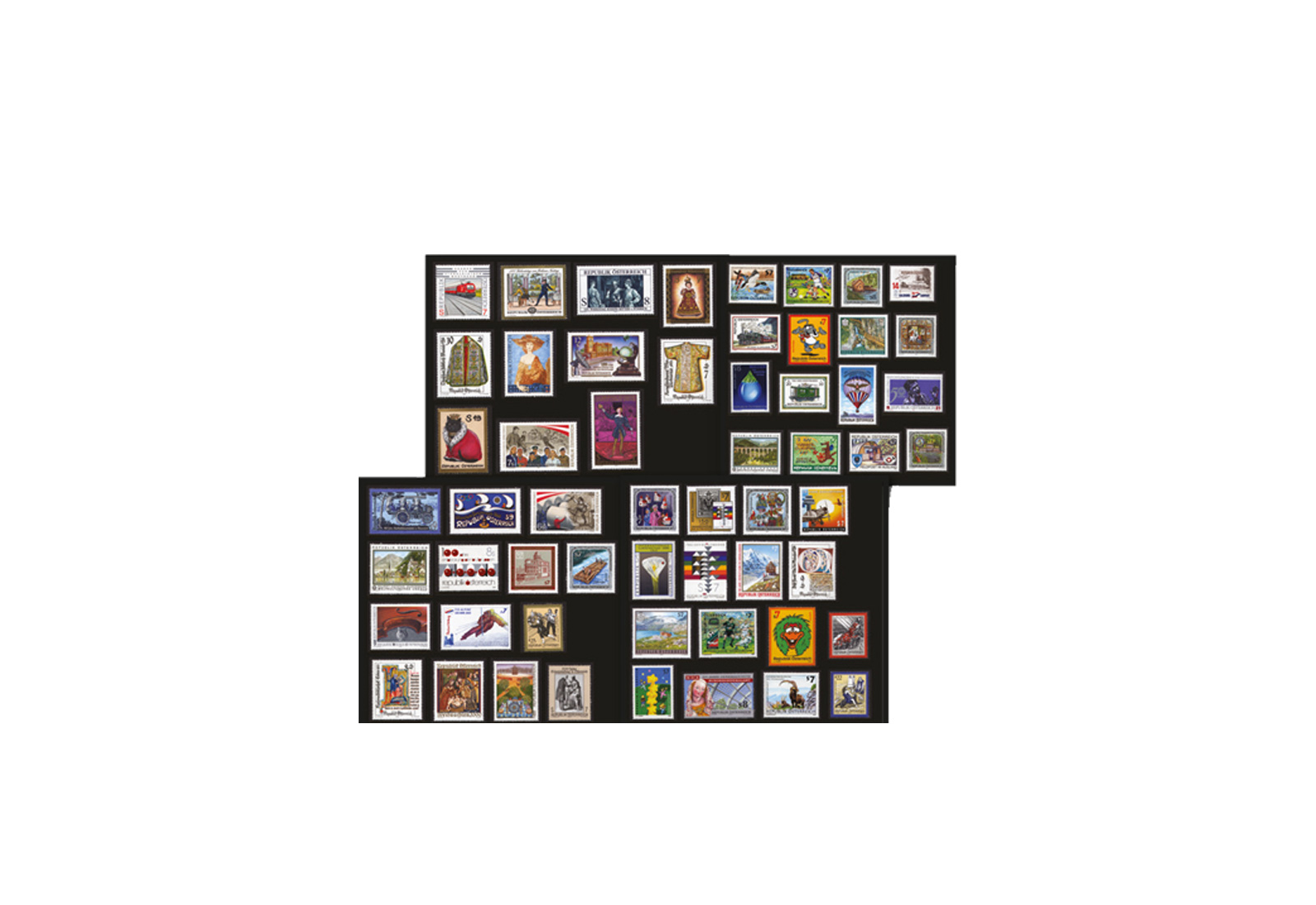 Österreich Michel-Nr. 2302-2362, Block 13-15 Jahrgänge 2000 und 2001 komplett postfrisch