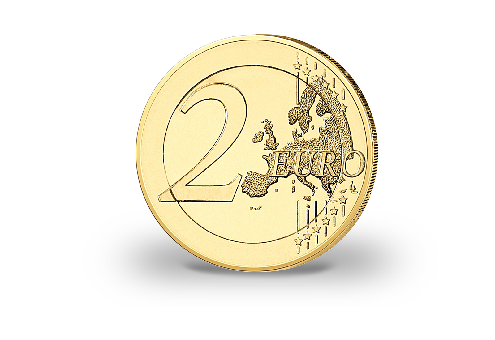 2 Euro vergoldet Römer Hessen mit Farbmotiv
