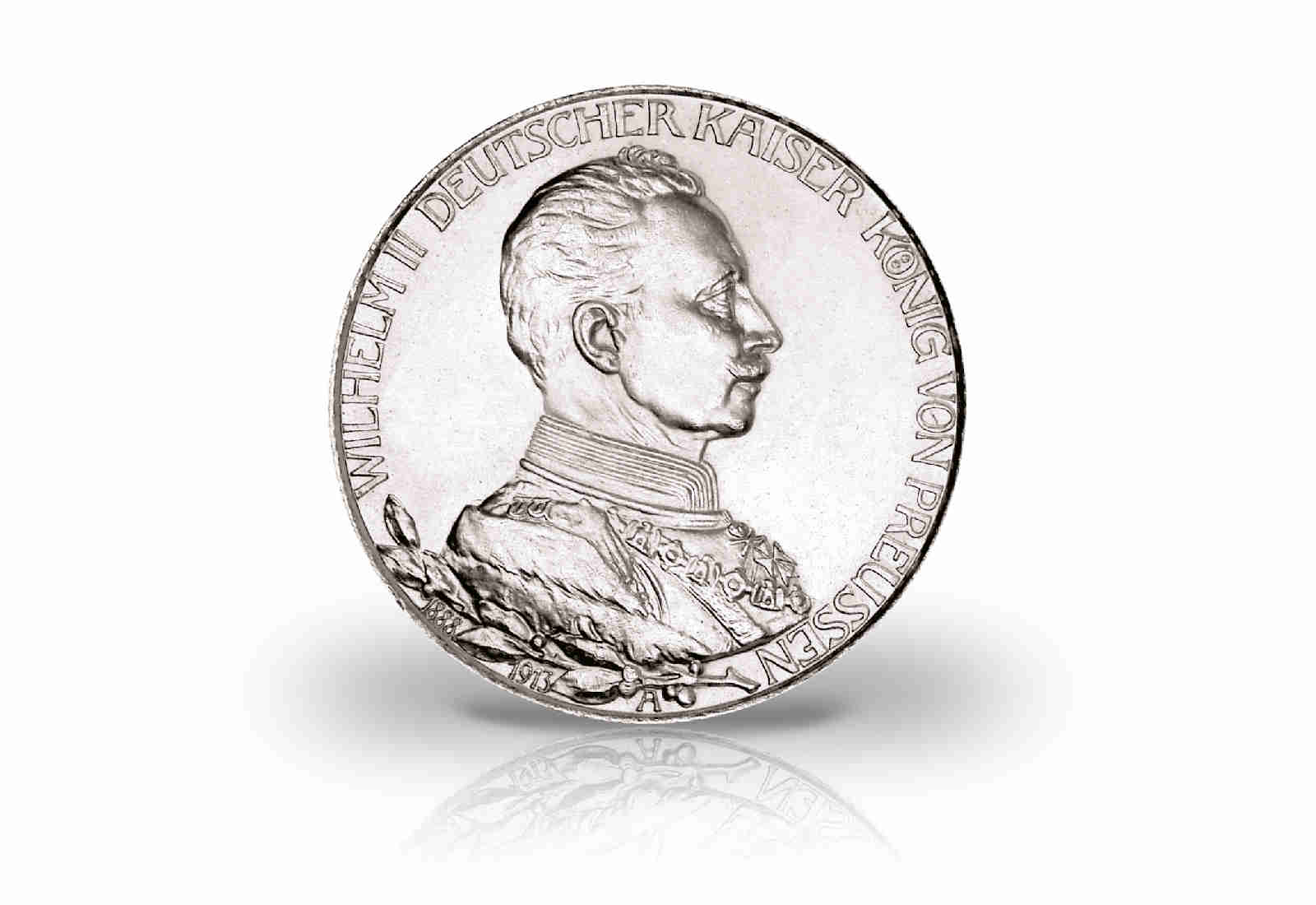 3 Mark 1913 Deutsches Kaiserreich Preußen Regierungsjubiläum Jaeger-Nr. 112 mit Sammler-Service