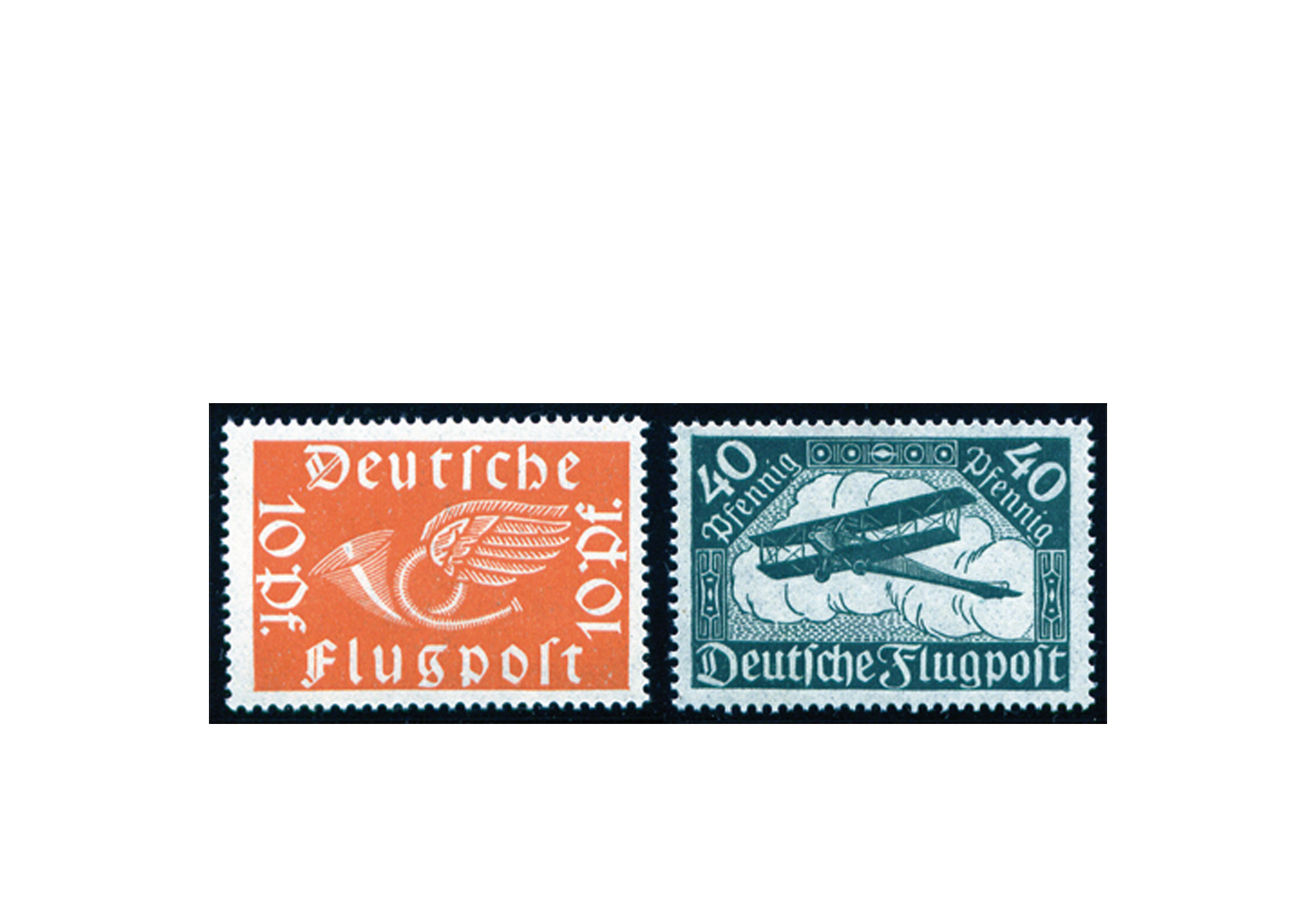 Briefmarken Deutsches Reich Flugpostmarken 1919 Michel-Nr. 111/112 postfrisch