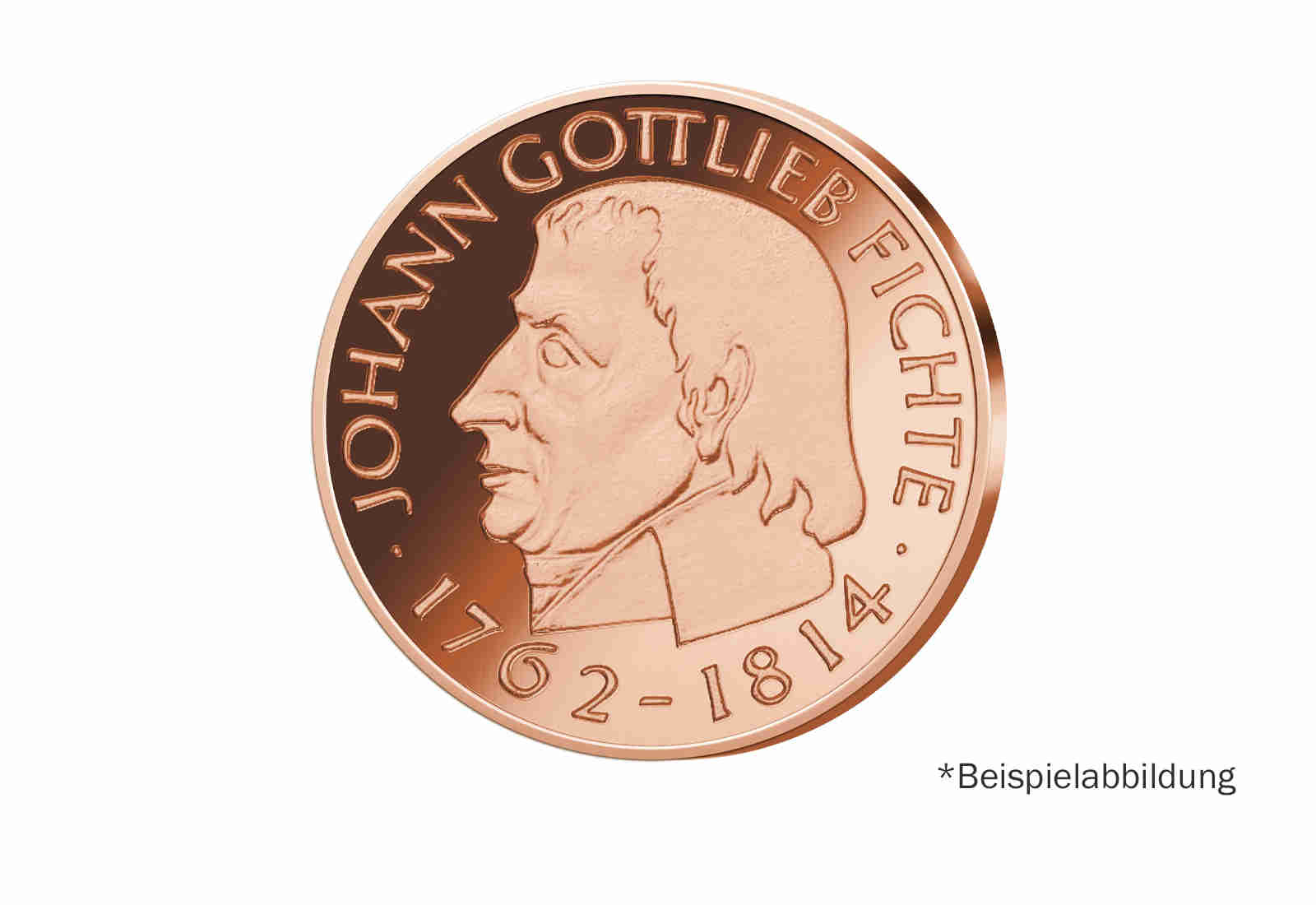 Neuprägung 1 oz 999/1000 Kupfer Die Ersten Fünf Johann Gottlieb Fichte J. 393