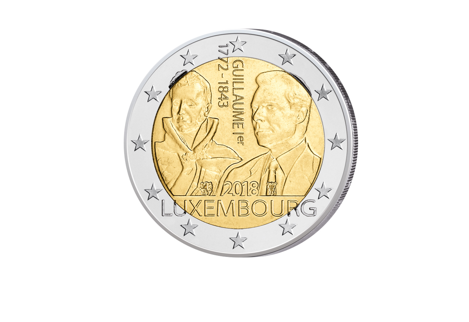 2 Euro 2018 Luxemburg 175. Todestag Guillaume I.