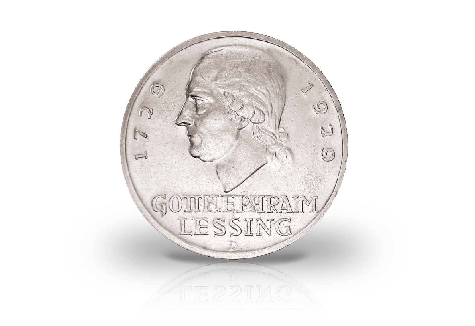 3 Reichsmark Silbermünze 1929 Weimarer Republik Gotthold Ephraim Lessing Jaeger-Nr. 335