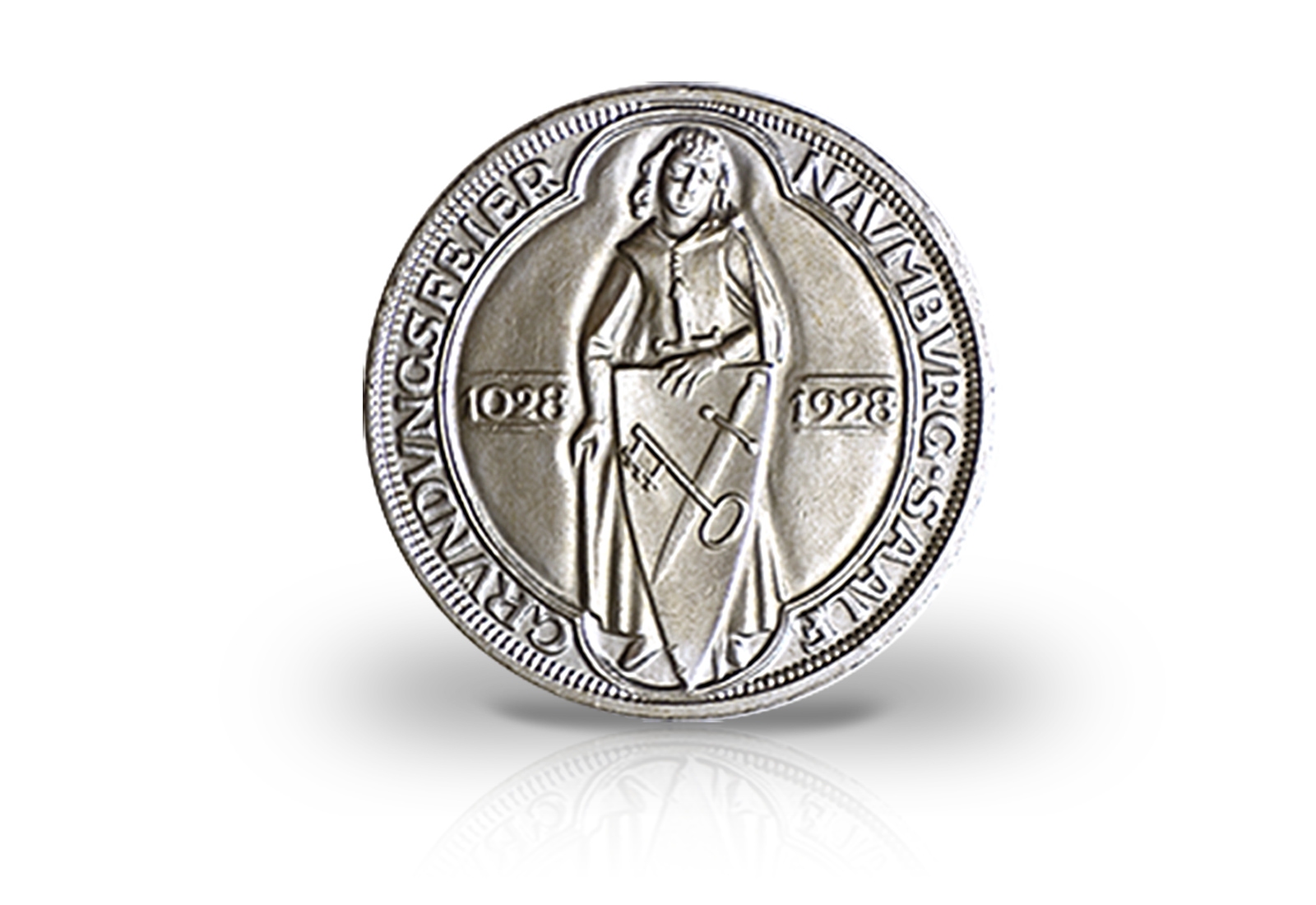 3 Reichsmark Silbermünze 1928 Weimarer Republik Naumburg an der Saale Jaeger-Nr. 333