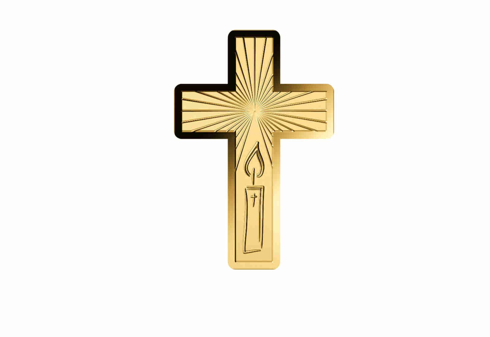 Goldausgabe Motiv Kreuz 999/1000 Gold