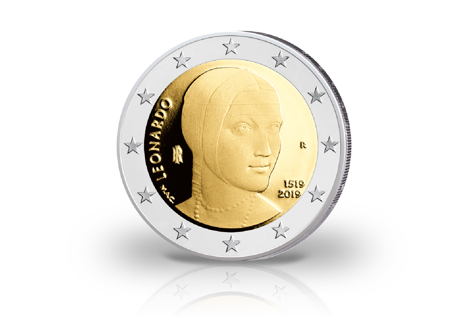 2 Euro 2019 Italien 500. Todestag Leonardo da Vinci