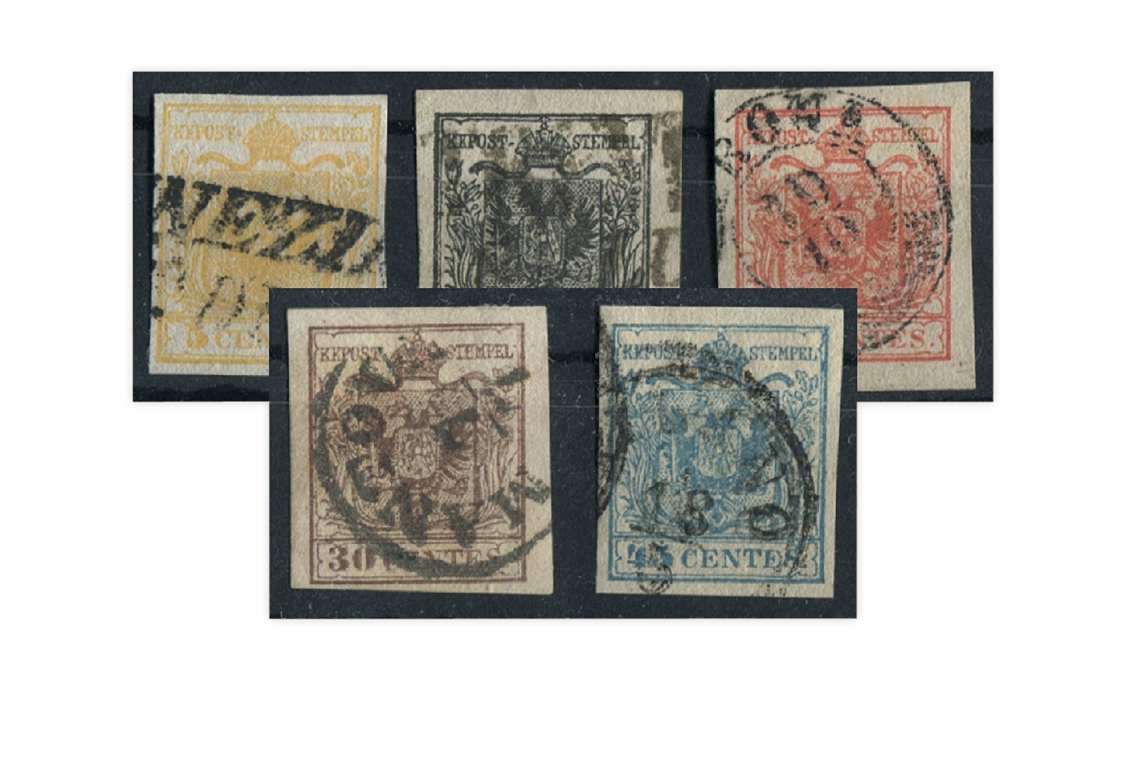 Freimarken Österreich /Lombardei und Venetien 1850-1857