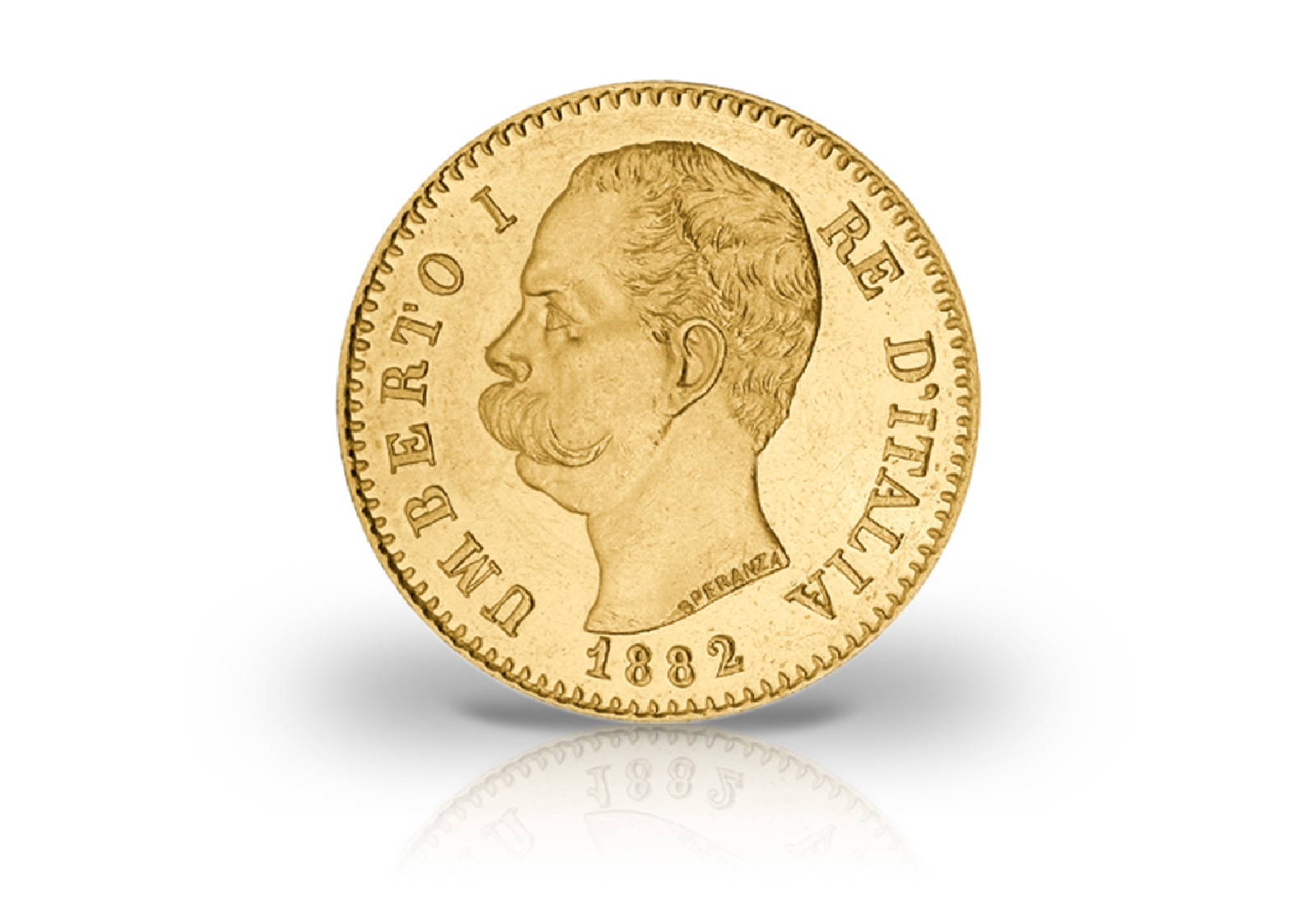 20 Lire Goldmünze 1878-1900 Italien Umberto I.