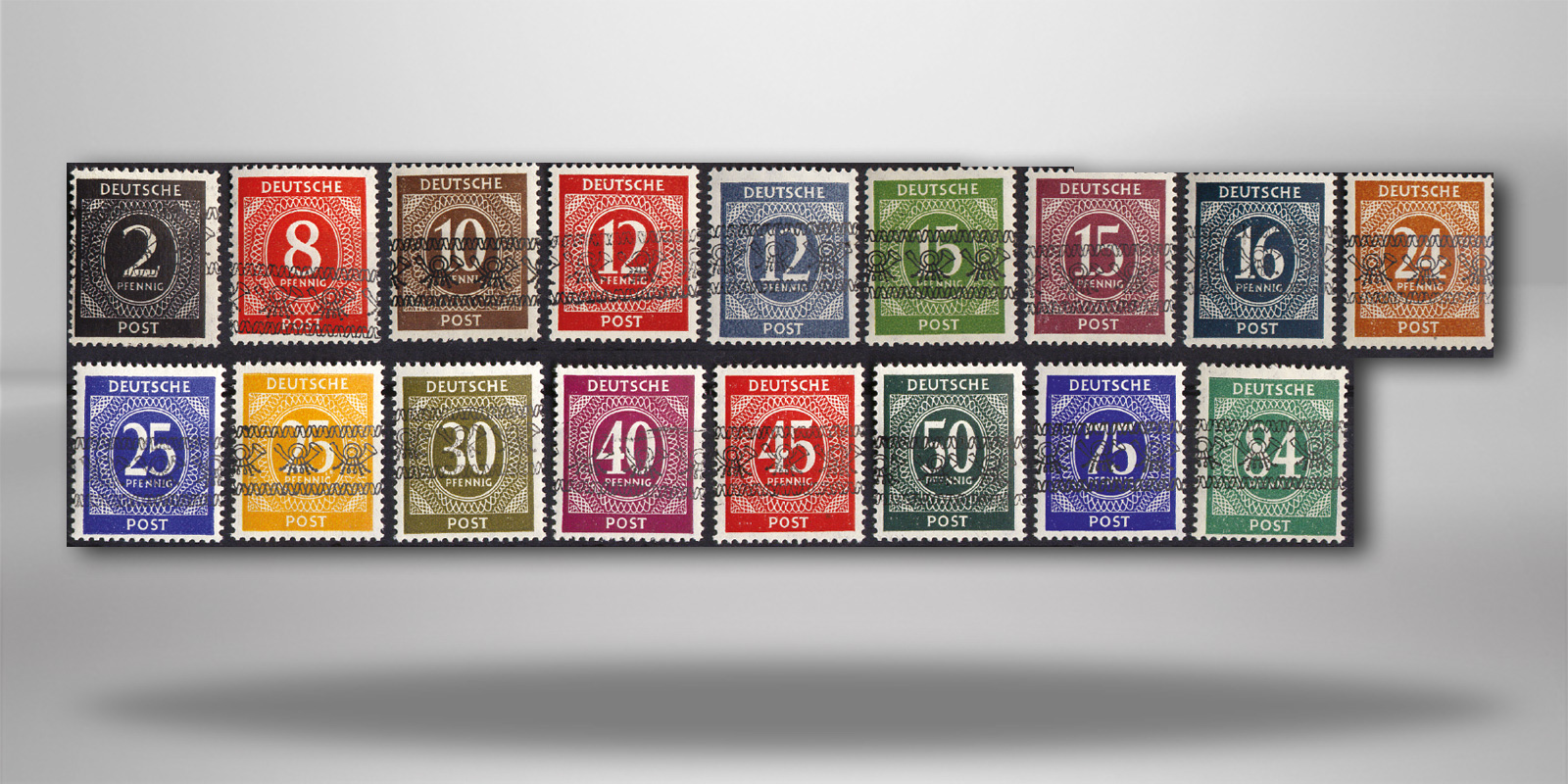 Bizone Michel-Nr. 52/68 II postfrisch geprüft Netzaufdruck