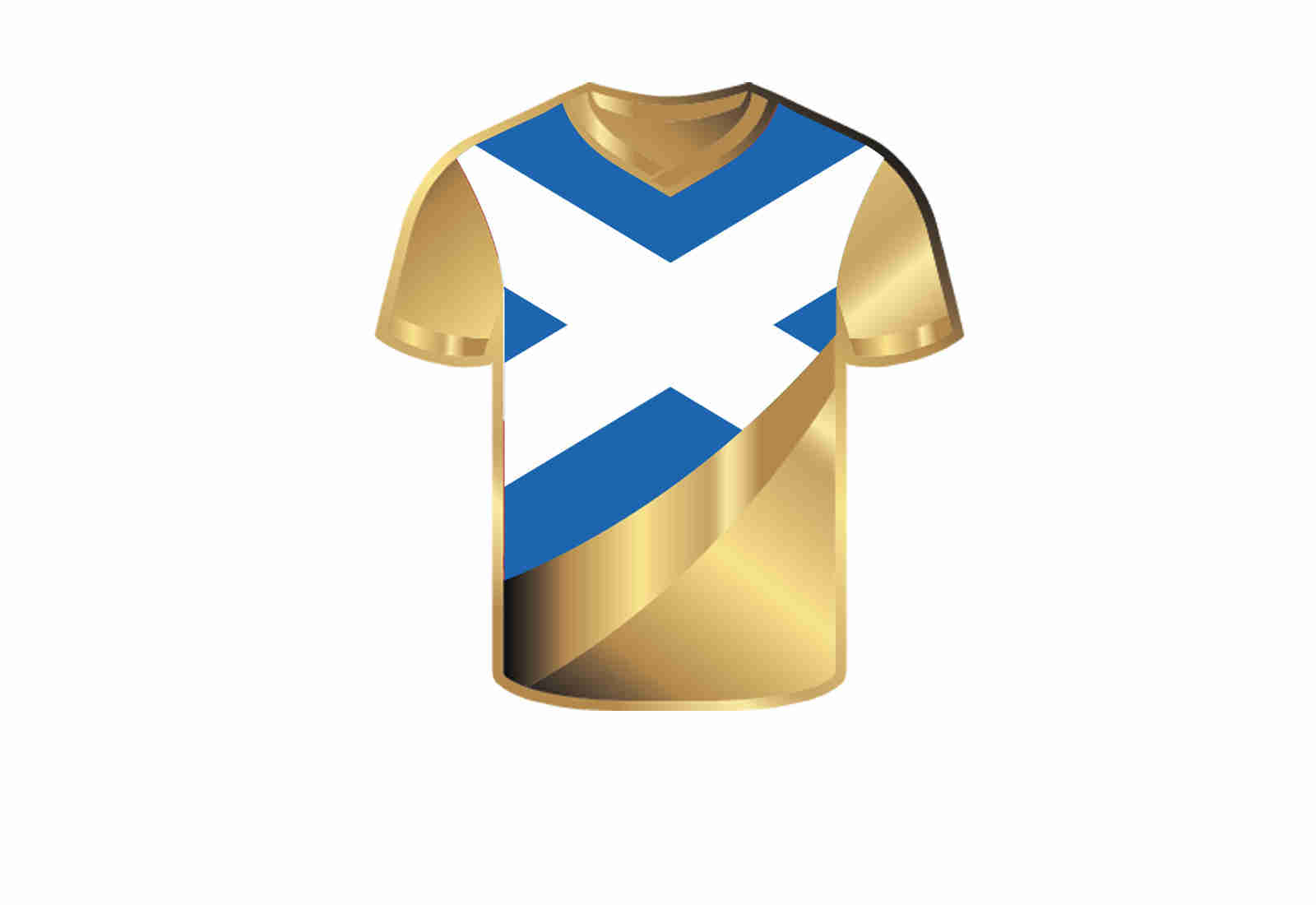 Goldmünze Motiv "Trikot Schottland" im Geschenketui