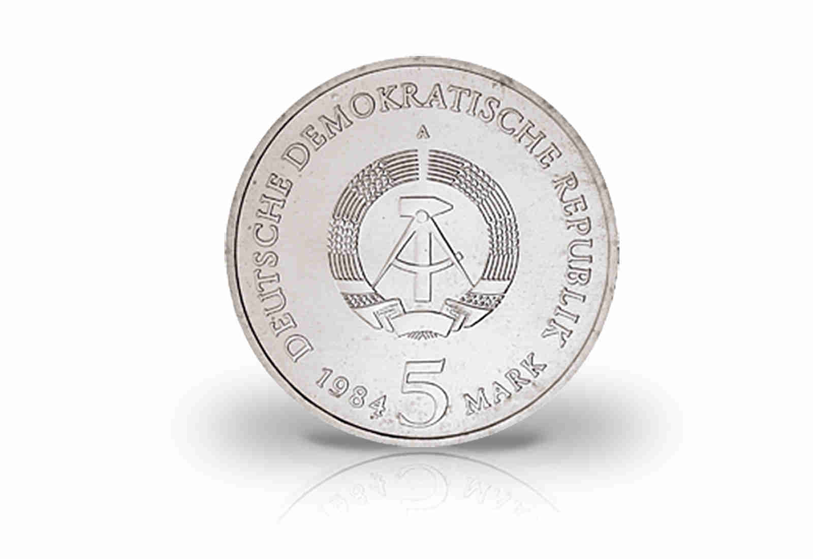 5 Mark Gedenkmünze 1984 DDR Altes Rathaus Leipzig Jaeger-Nr. 1596