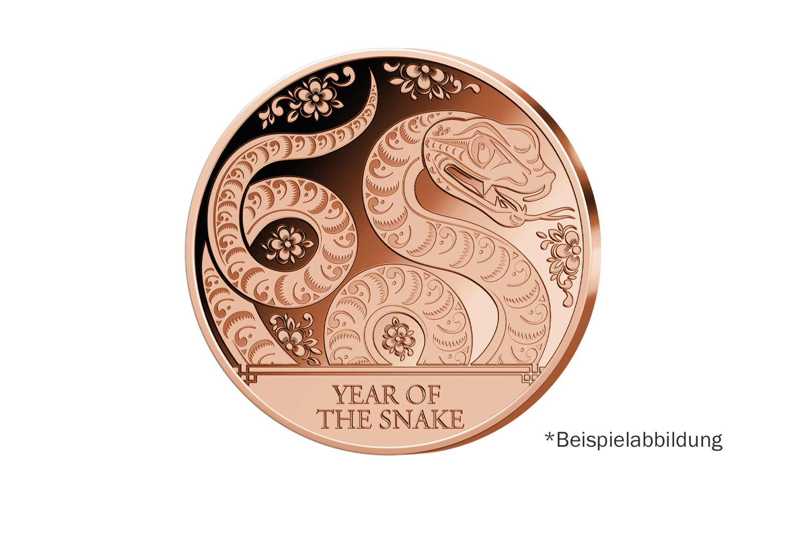 Neuprägung 1 oz 999/1000 Kupfer China Tierkreiszeichen Jahr der Schlange