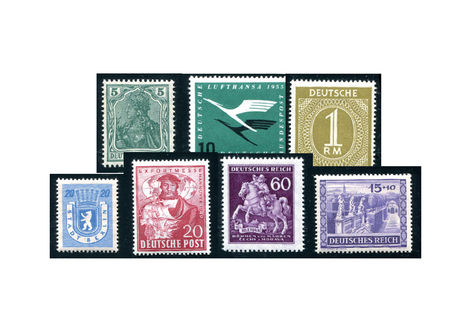 Deutschland allgemein 500 Marken postfrisch und gestempelt