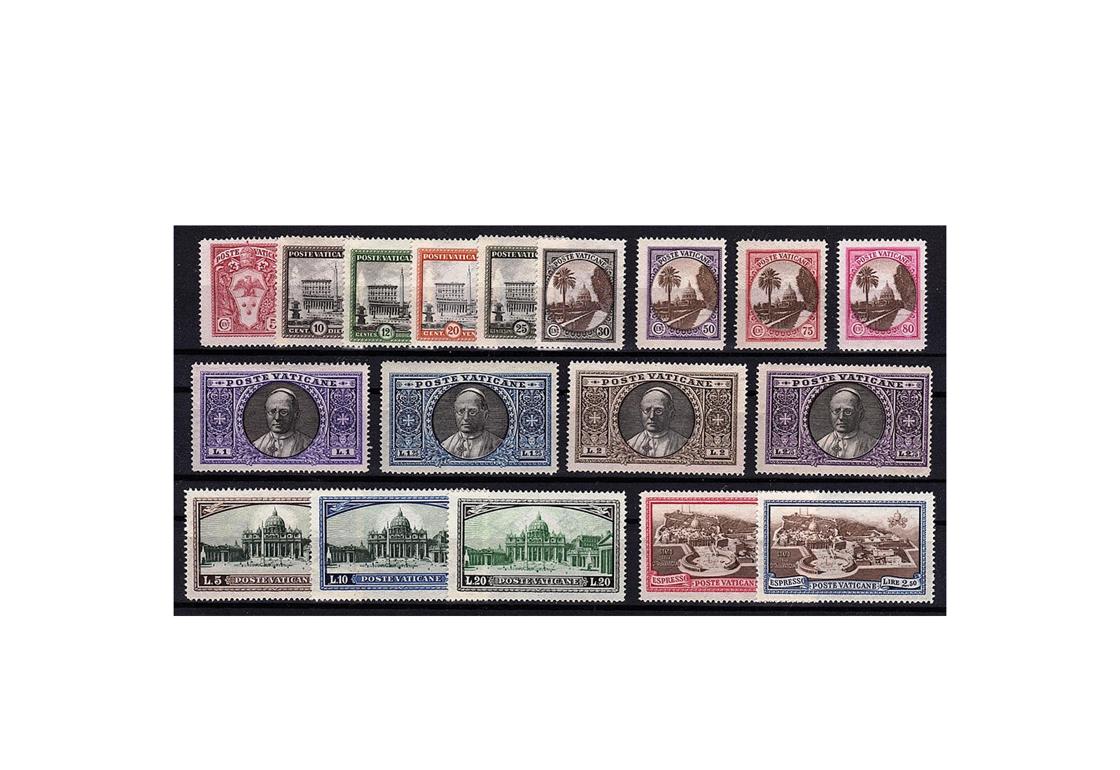 Vatikan Michel-Nr. 21/38 postfrisch Freimarken 1933