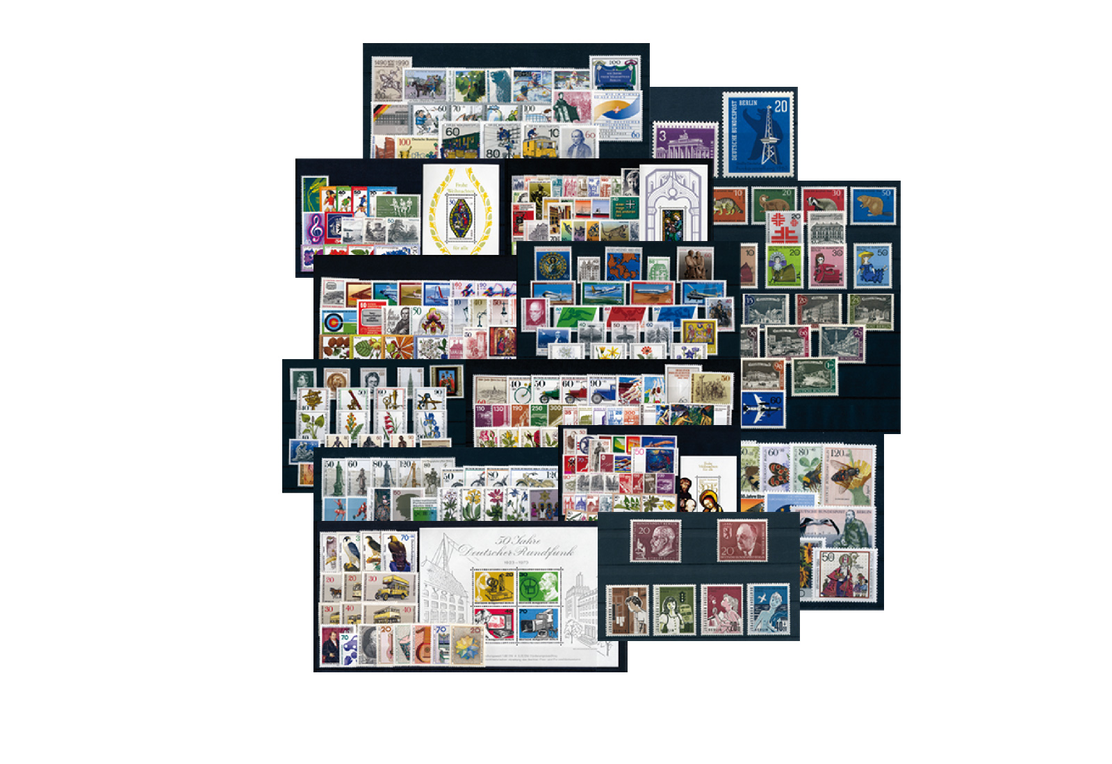 Briefmarken Berlin 1960-1990 15 verschiedene Jahrgänge postfrisch