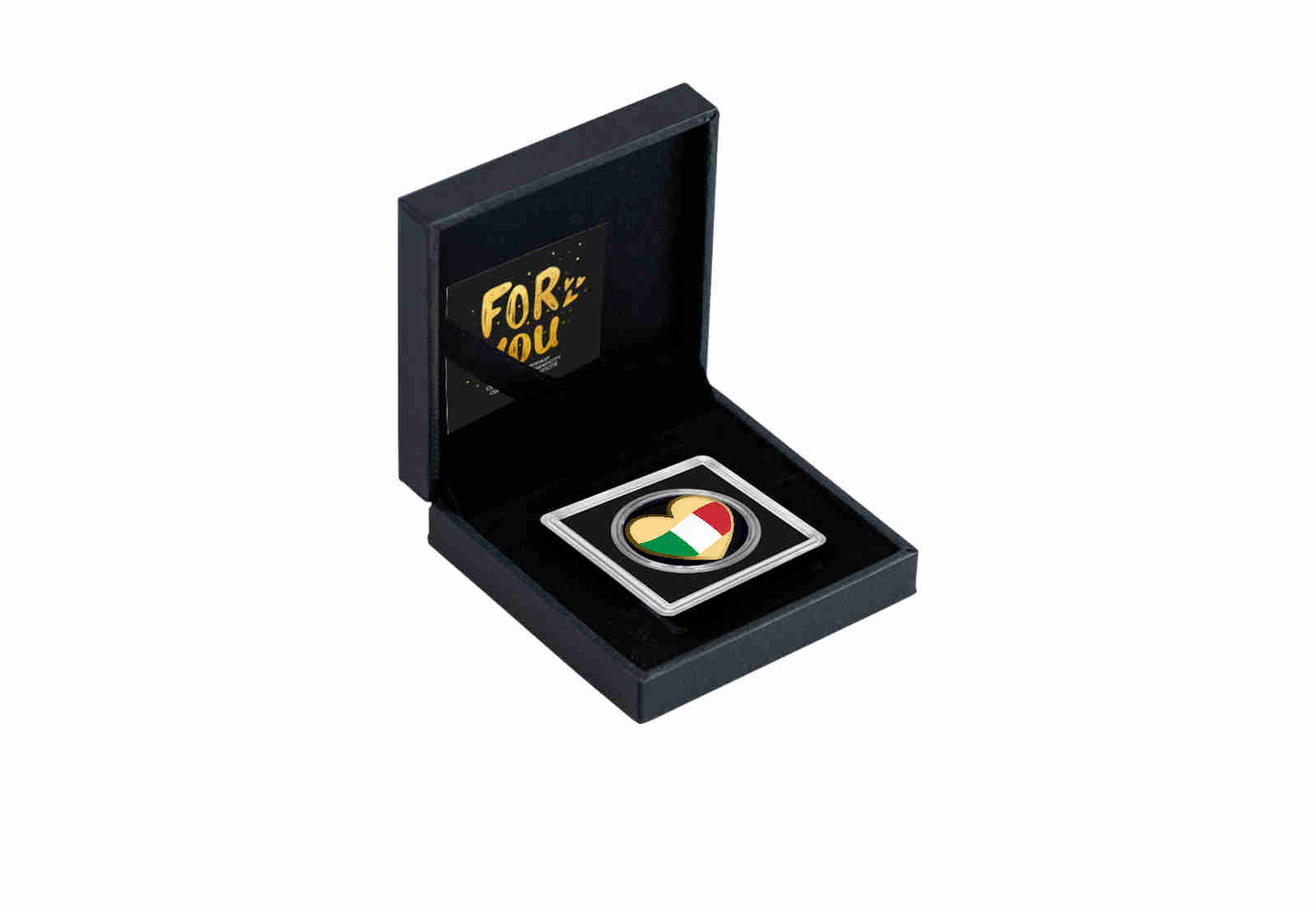 Goldmünze Motiv "Herz für Italien" 999/1000 Gold Geschenk