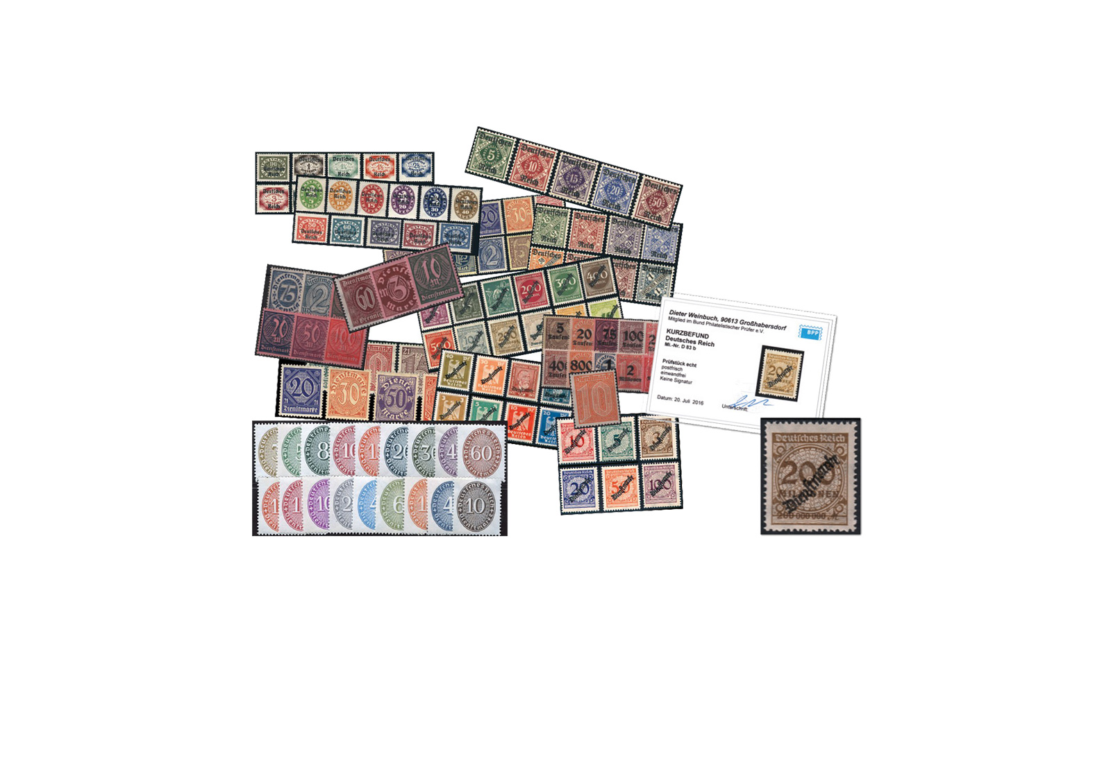 Deutsches Reich Dienstmarken Mi.Nr. 16/131 postfrisch im SET