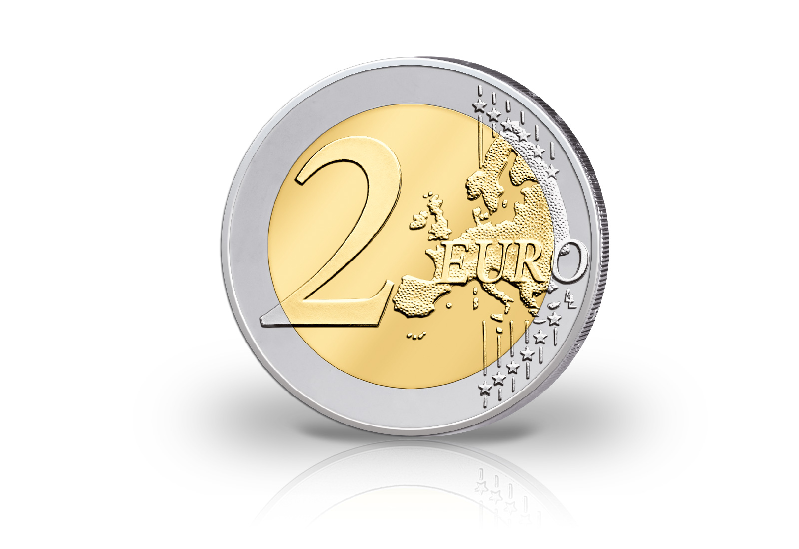 2 Euro mit Farbmotiv 75 Jahre Ende des II. Weltkrieg