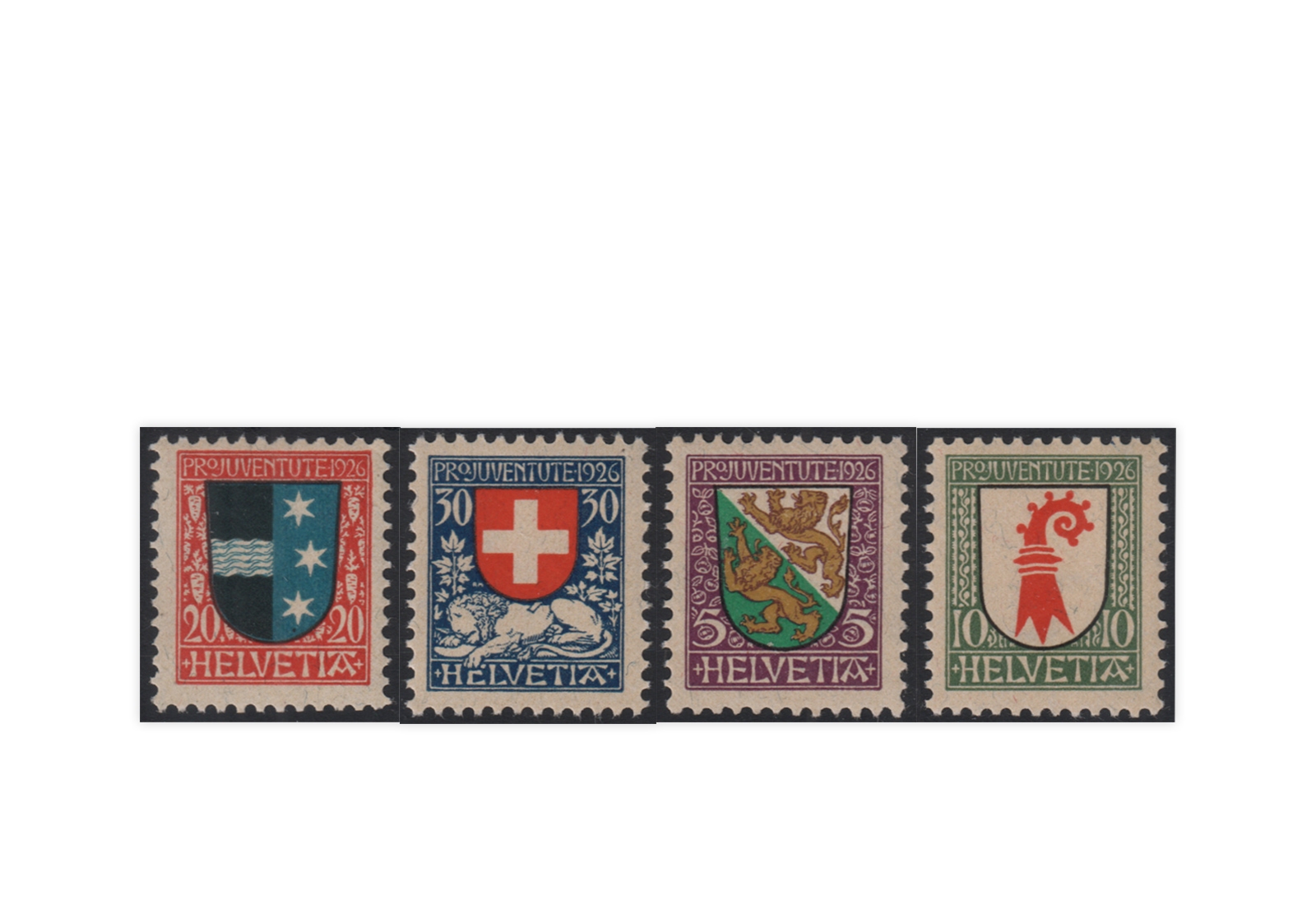 Schweiz Mi.Nr. 218/221 postfrisch Pro Juventute:Wappen