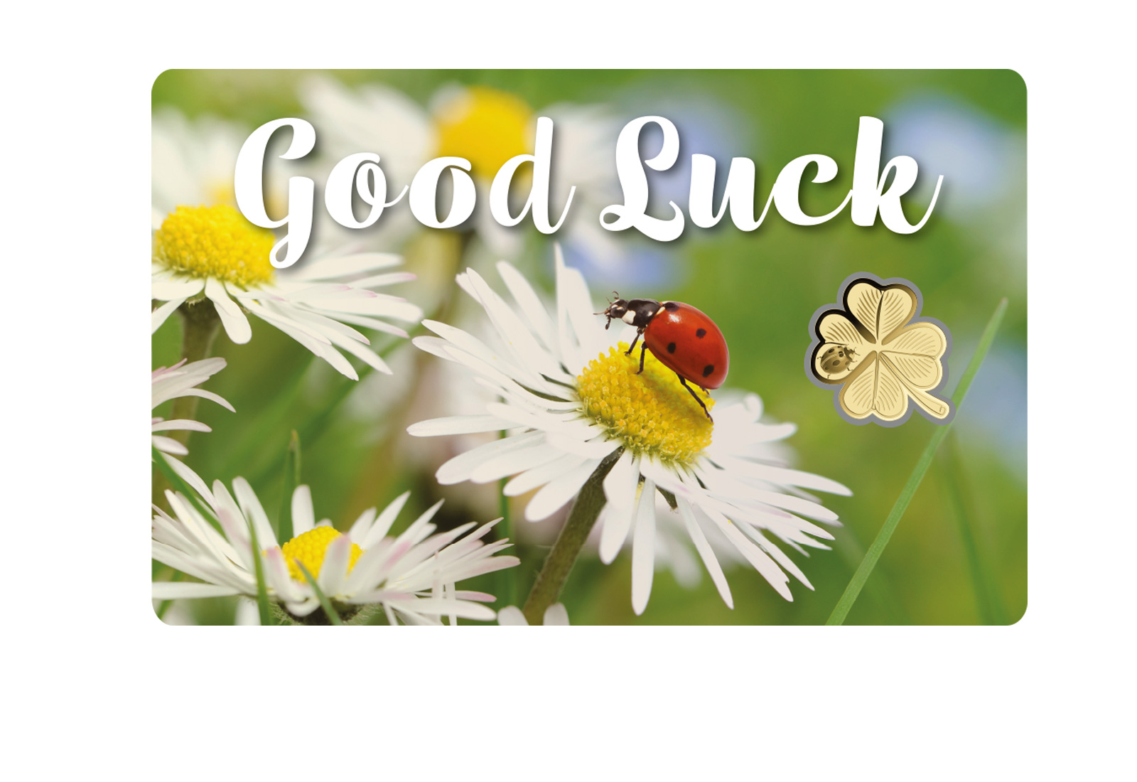 Goldausgabe Good Luck Goldcard 999/1000 Gold Geschenk