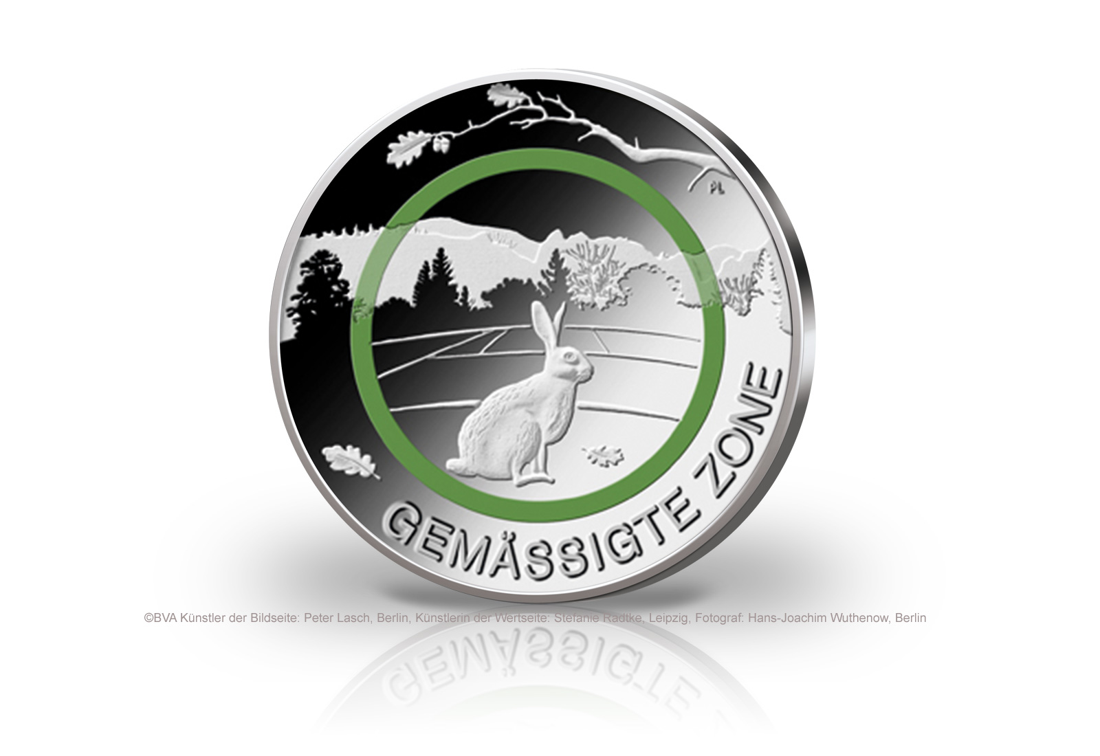 5 Euro 2019 Deutschland Gemässigte Zone mit Polymerring PP Prägestätte A