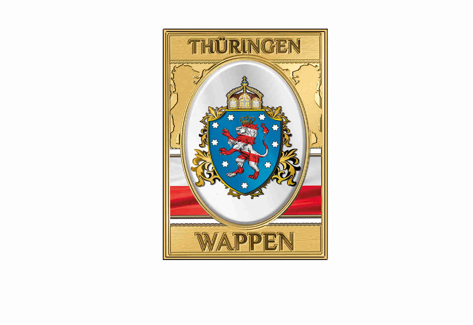 Goldmünze Wappen Thüringen 999/1000 Gold