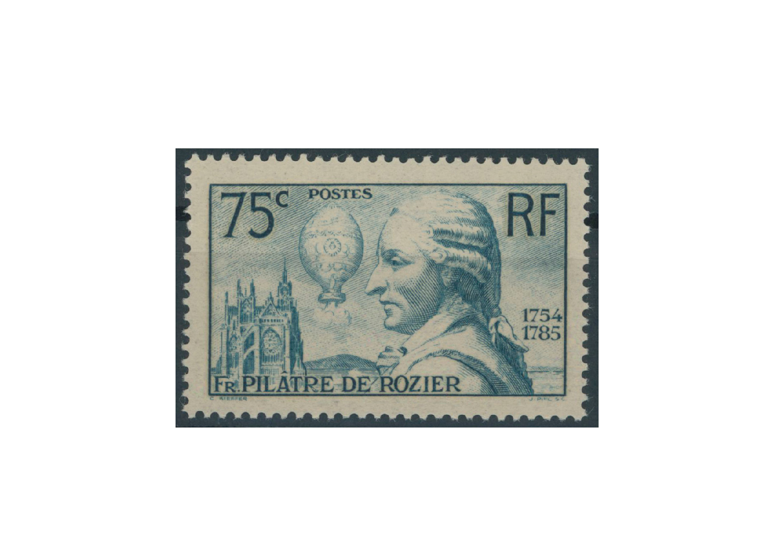 Briefmarke Frankreich 150. Todestag von Jean-François Pilâtre de Rozier 1936 Michel-Nr. 318 postfrisch