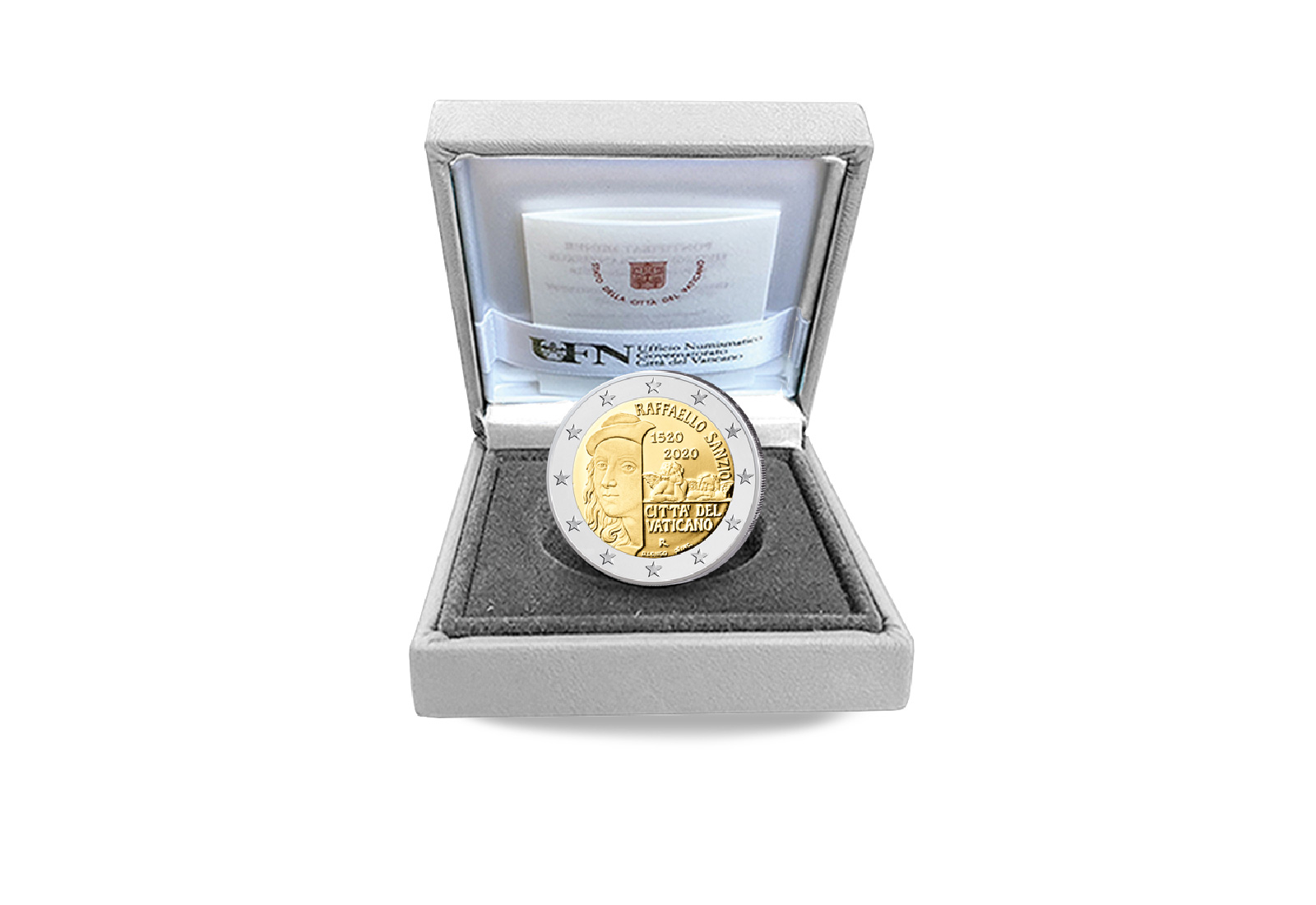 2 Euro 2020 Vatikan 500. Todestag Raffael PP im Etui